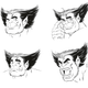Beast attitude suggestions, four head poses.